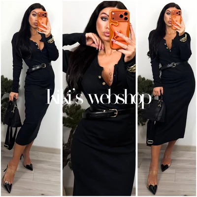 Nila pamut ruha fekete