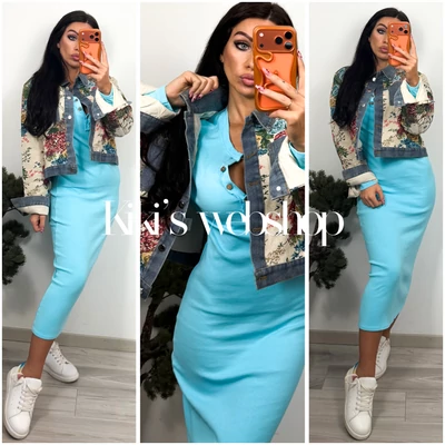 Nila pamut ruha kék