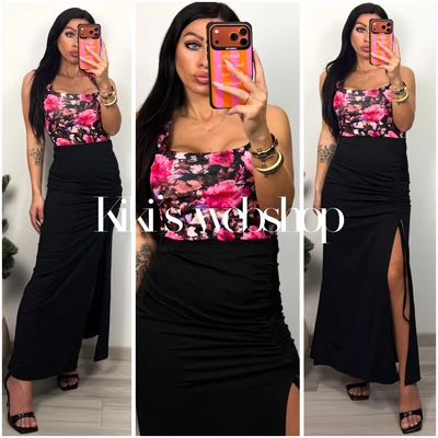 Flowly virágos body