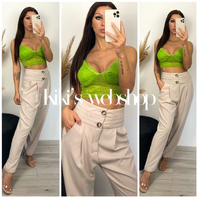 Lacey crop top zöld