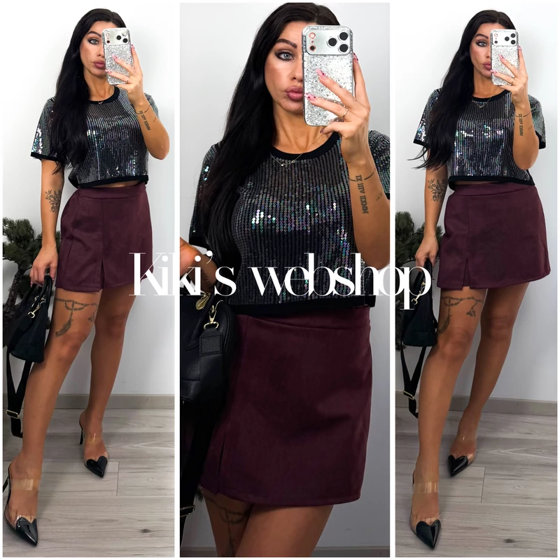 Rena velúr skort