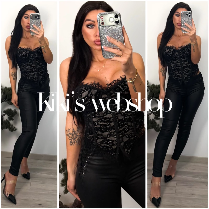 Zylan corset fekete