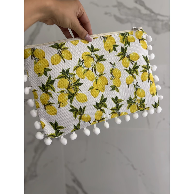 Lemon kistáska pompomokkal