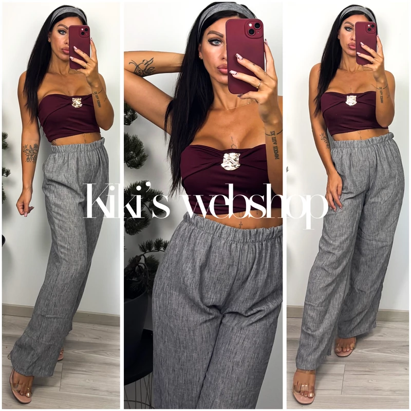 Ora jégselyem body burgundi