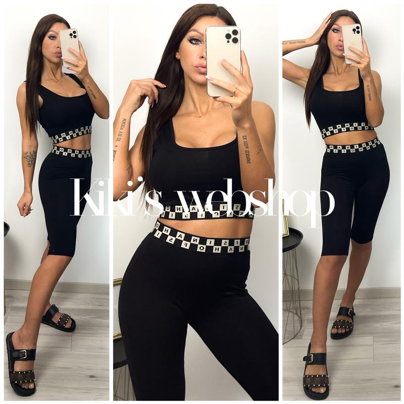 Kesan crop top fekete